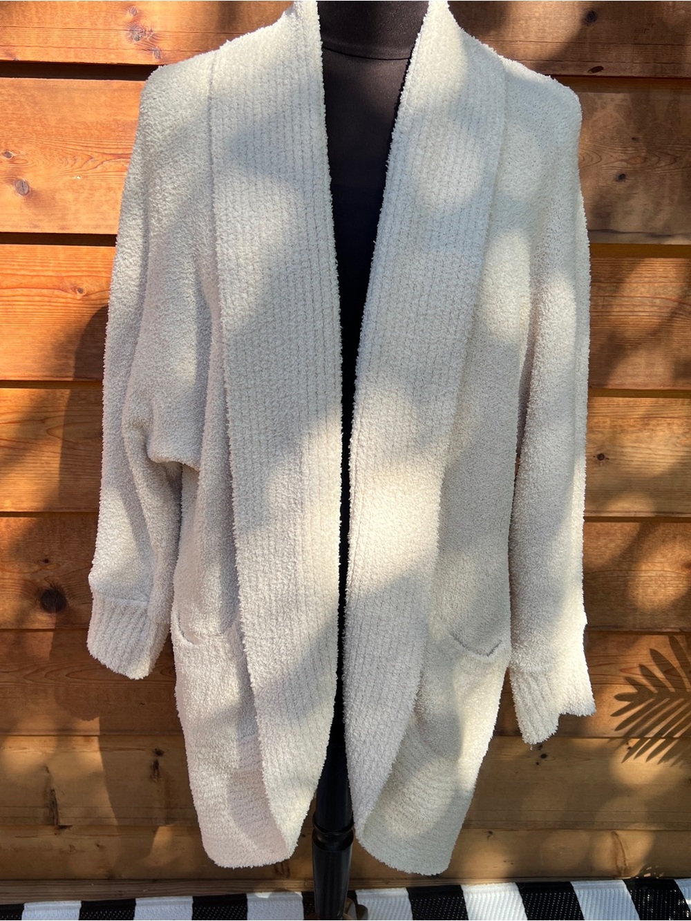 cupcakes & cashmere Cream Open-Front Plush Cardigan